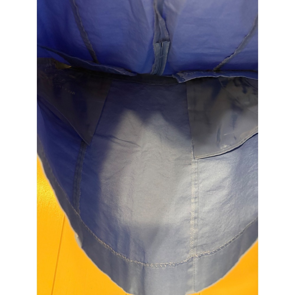 Ann Taylor Madison Skirt‎ Blue Cotton Blend Flat Front Pockets Womens Size 10 - Picture 8 of 9